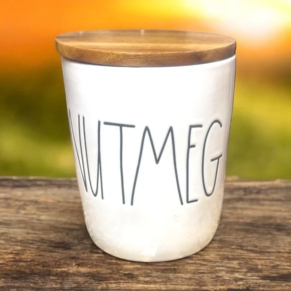Rae Dunn Nutmeg Cellar Canister Wood Lid 2018 - Picture 16 of 17